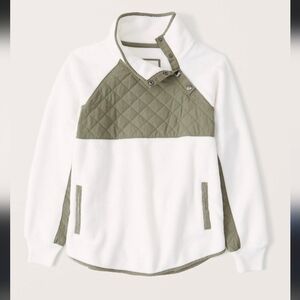 Abercrombie & Fitch White and Olive Jacket
